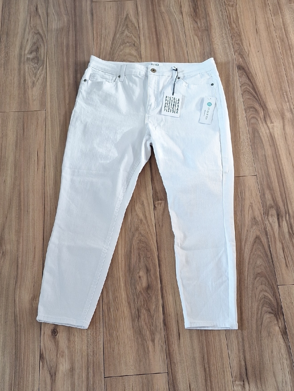 Pistola White Cropped Jeans